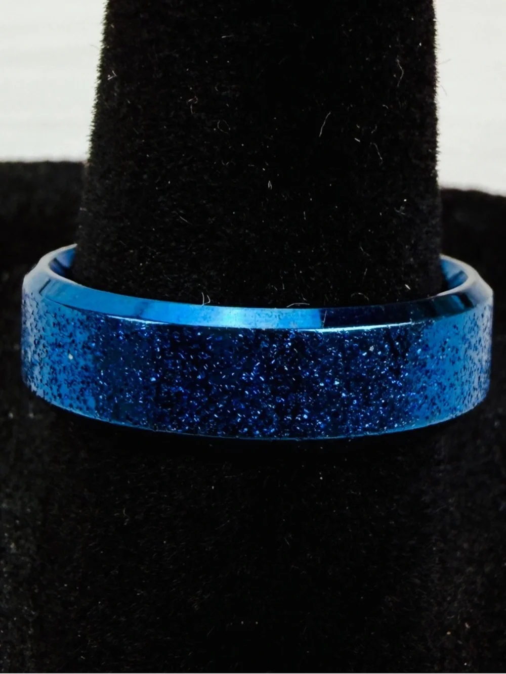 Sparkling Blue Band unisex sz 8 ring